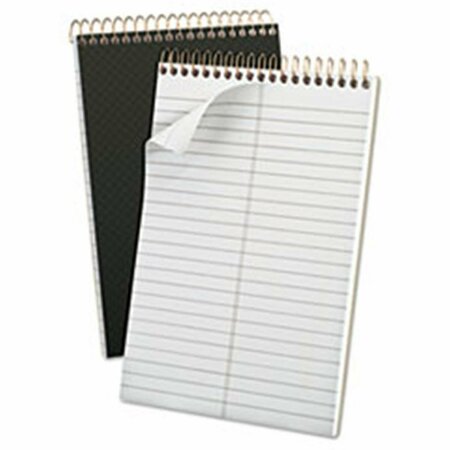 TOPS PRODUCTS Gold Fibre Spiral Steno 6 x 9 Book- Gregg- Grey Cover - 100 Sheets 20808